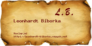 Leonhardt Bíborka névjegykártya