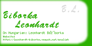 biborka leonhardt business card
